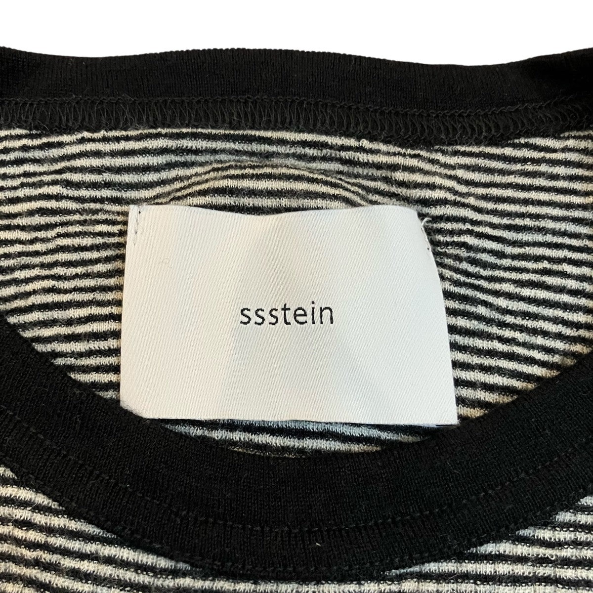 ssstein 25AW「Fine Wool Oversized Short Sleeve Tee」ボーダーウールTシャツST 1328 古着・中古-5枚目のアイテム画像