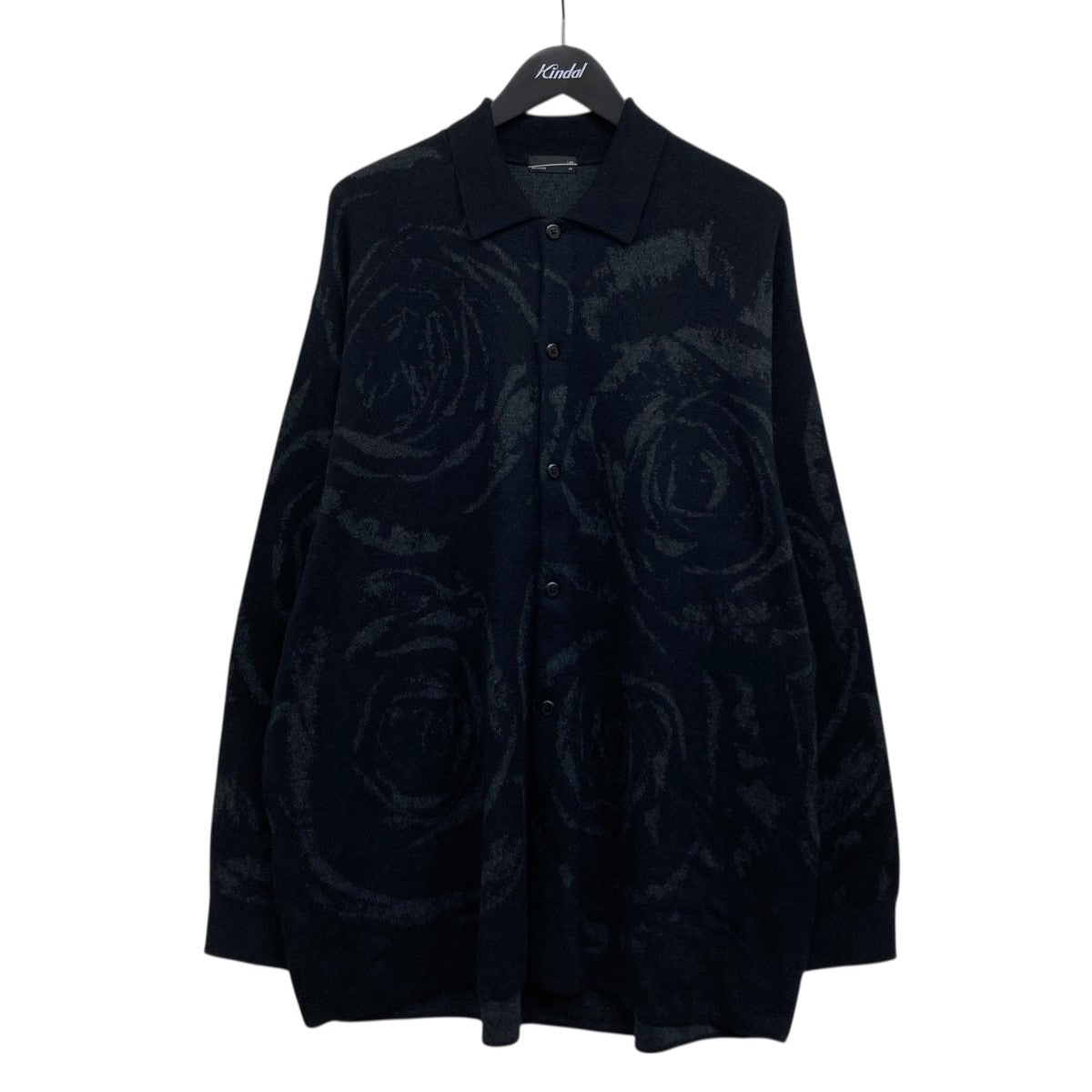 BIG ROSE KNIT SHIRT ニットポロカーディガン