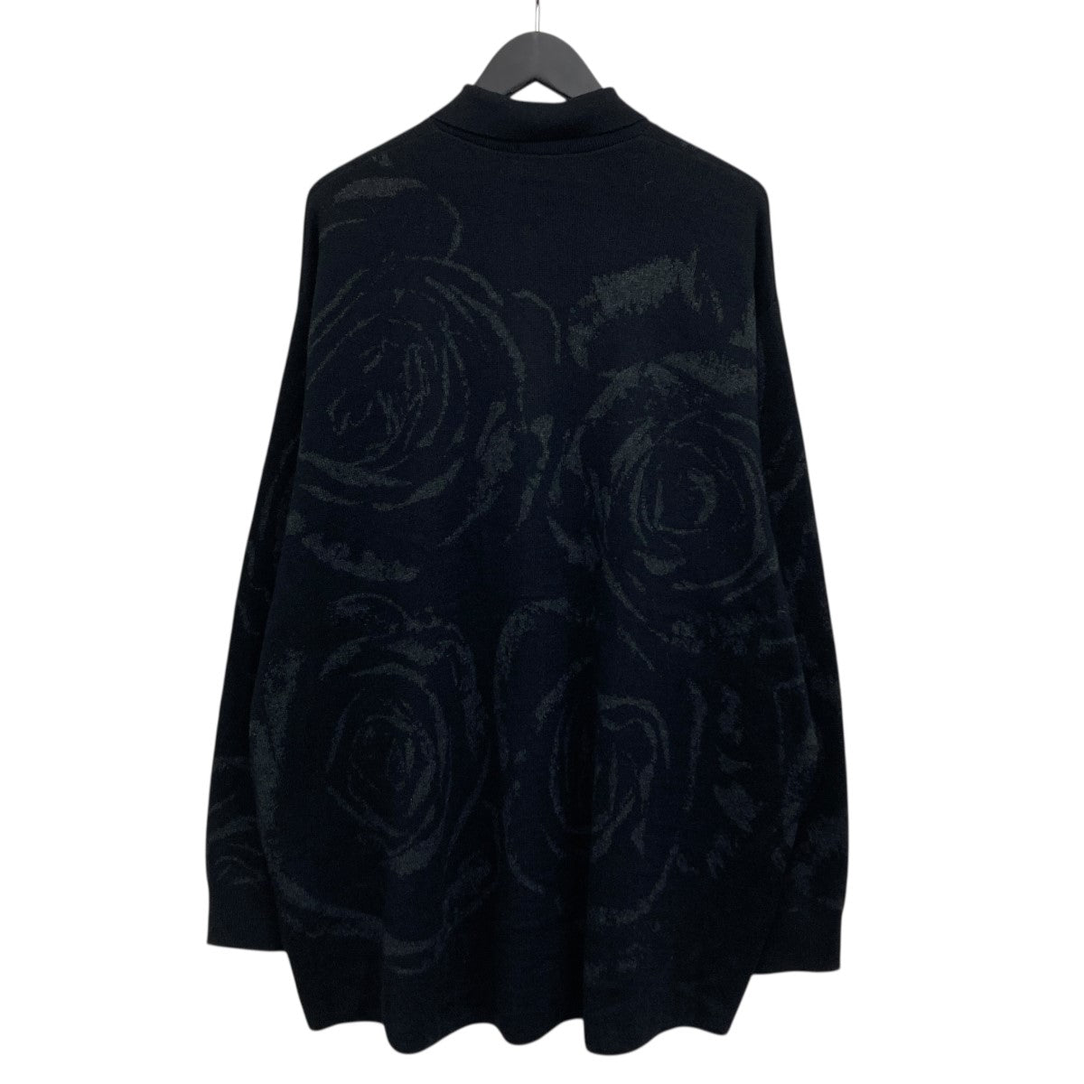 BIG ROSE KNIT SHIRT ニットポロカーディガン