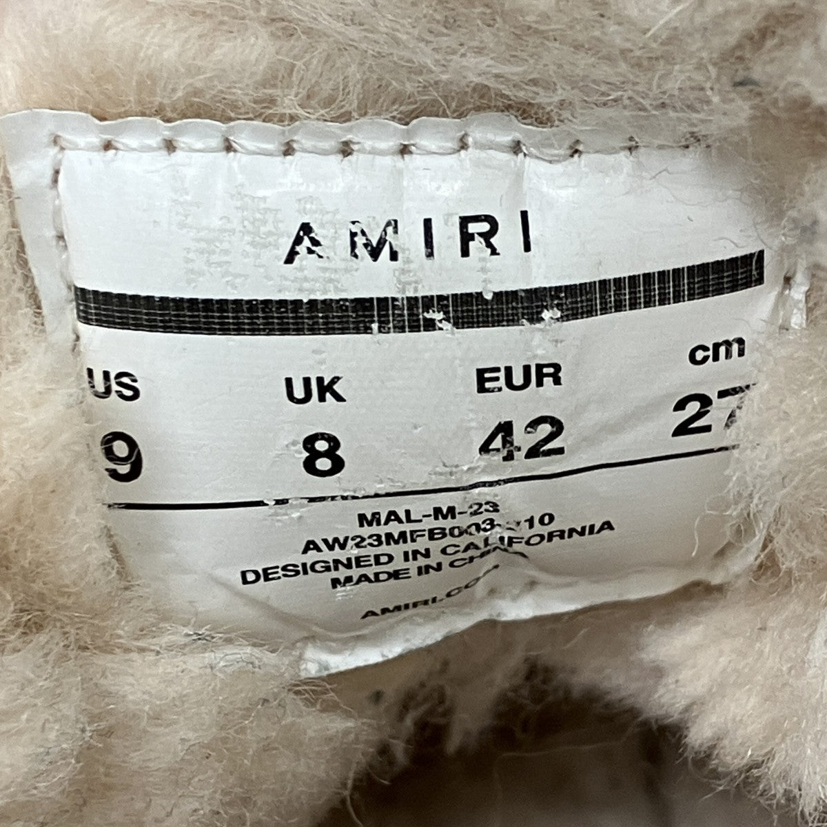 AMIRI ムートンシューズ 古着・中古-8枚目のアイテム画像