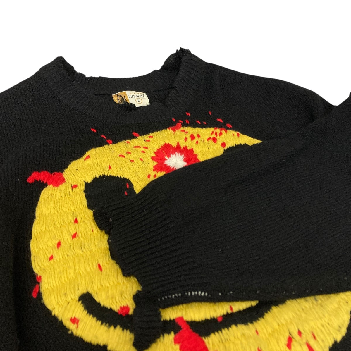 SAINT MICHAEL(セントマイケル) CP CREW KNT SMILE ニット SM-YS1-0000