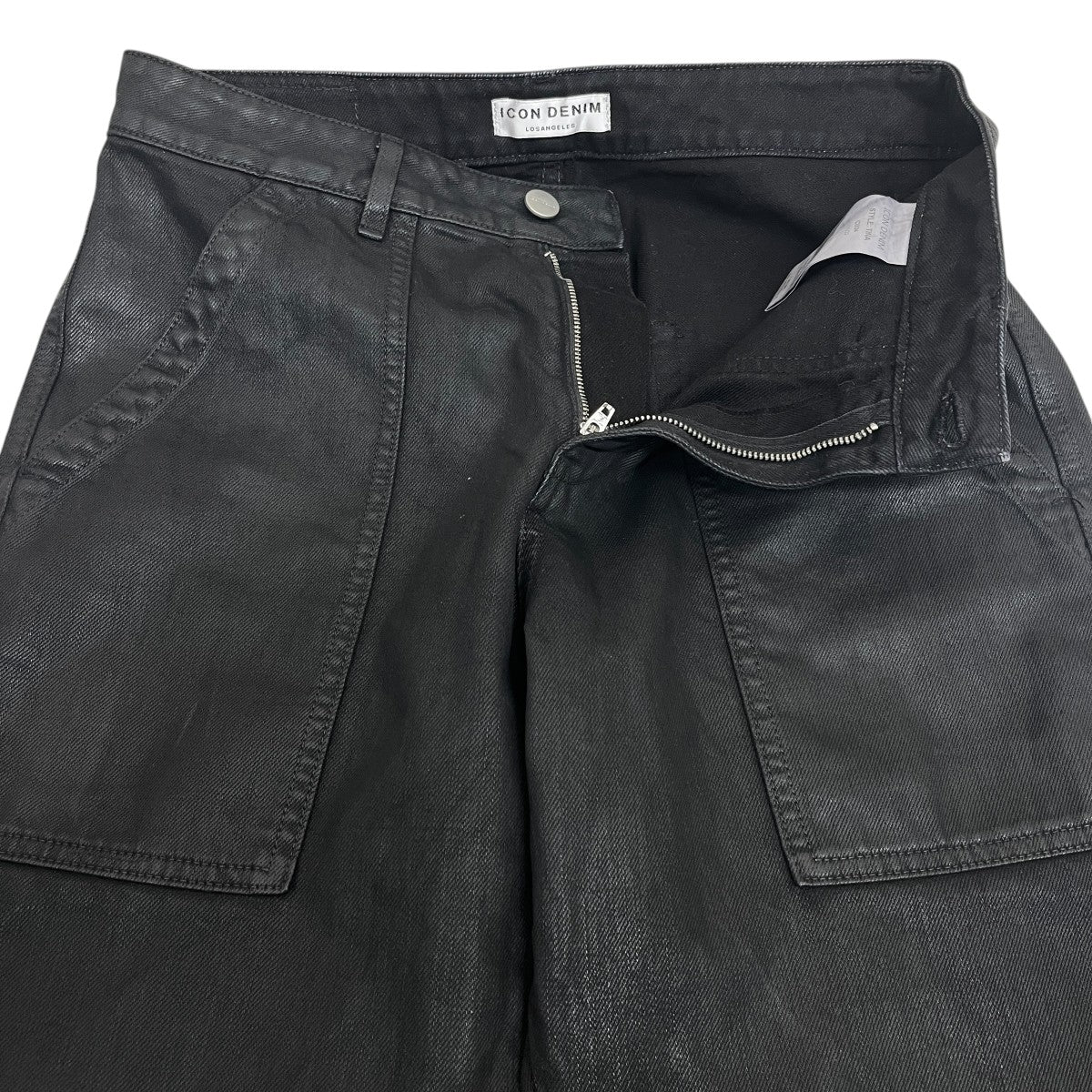 ICON DENIM TINAコーティングデニムパンツ 古着・中古-3枚目のアイテム画像