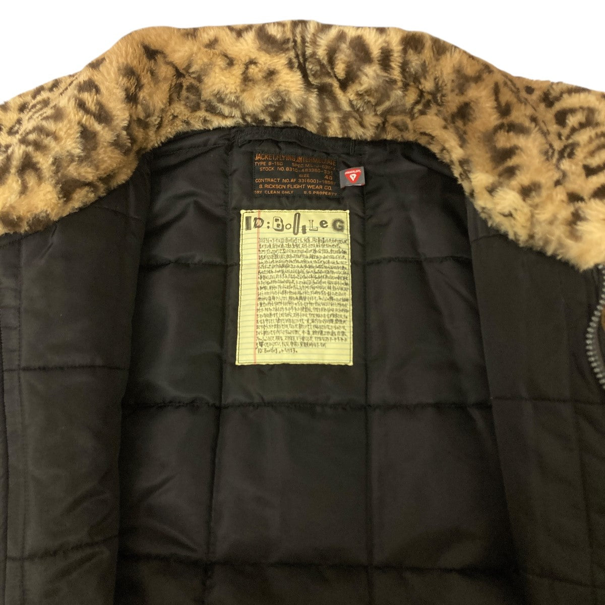 SSZ×Buzz Rickson's B-15フライトジャケット ブラック サイズ 40