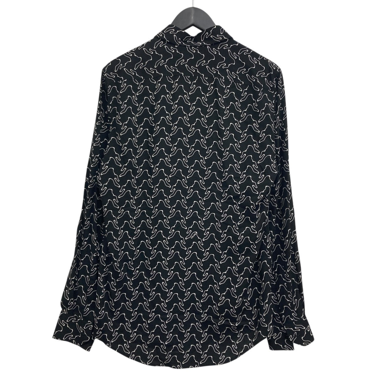 CELINE(セリーヌ) 総柄シルクシャツ 2C813977R ブラック サイズ 38