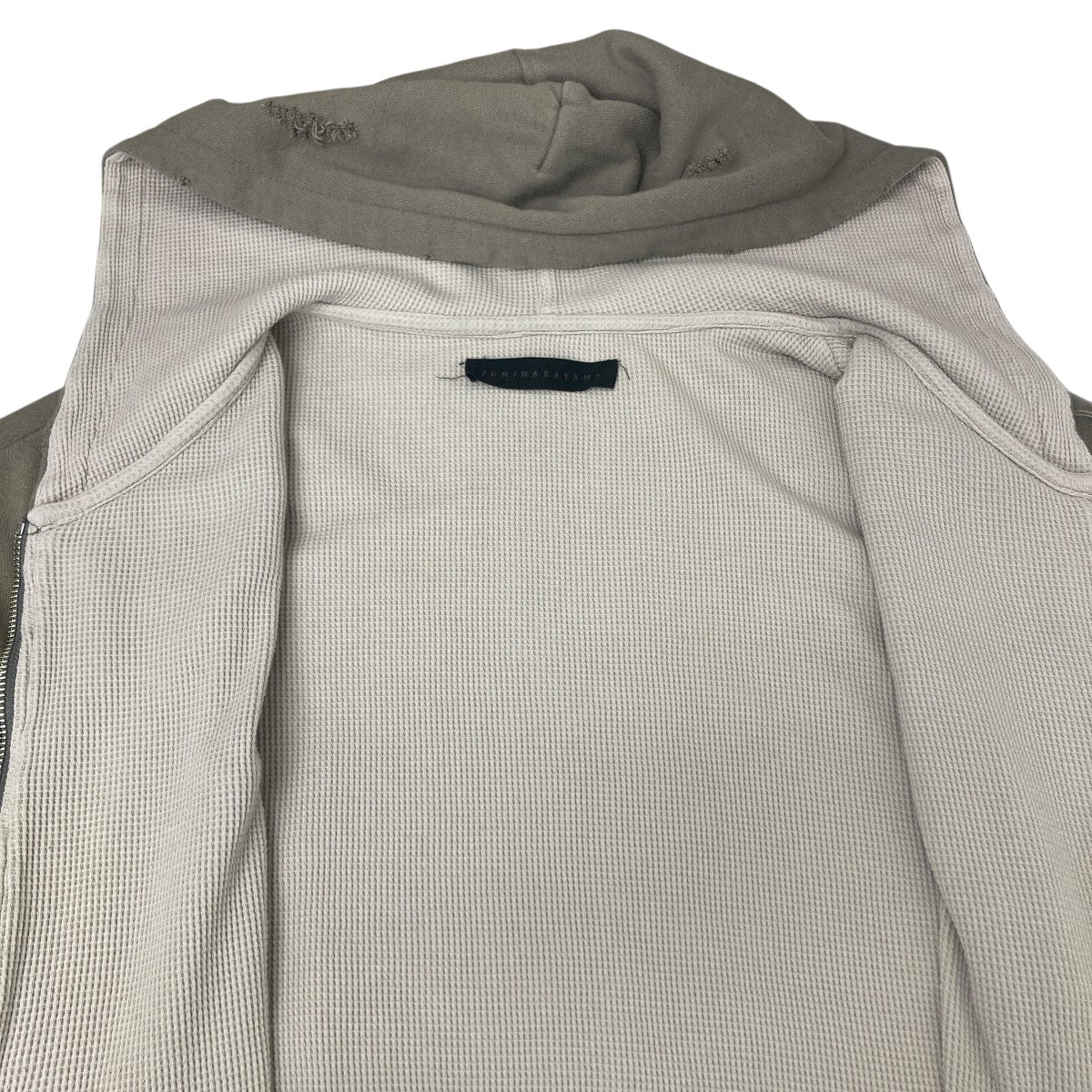 JUN／NAKAYAMA(ジュンナカヤマ) THERMAL LAYERED ZIP HOODIEジップ