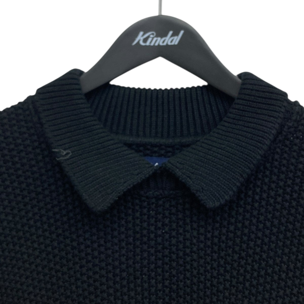 seed stitch collar sweater 襟付きローゲージニット