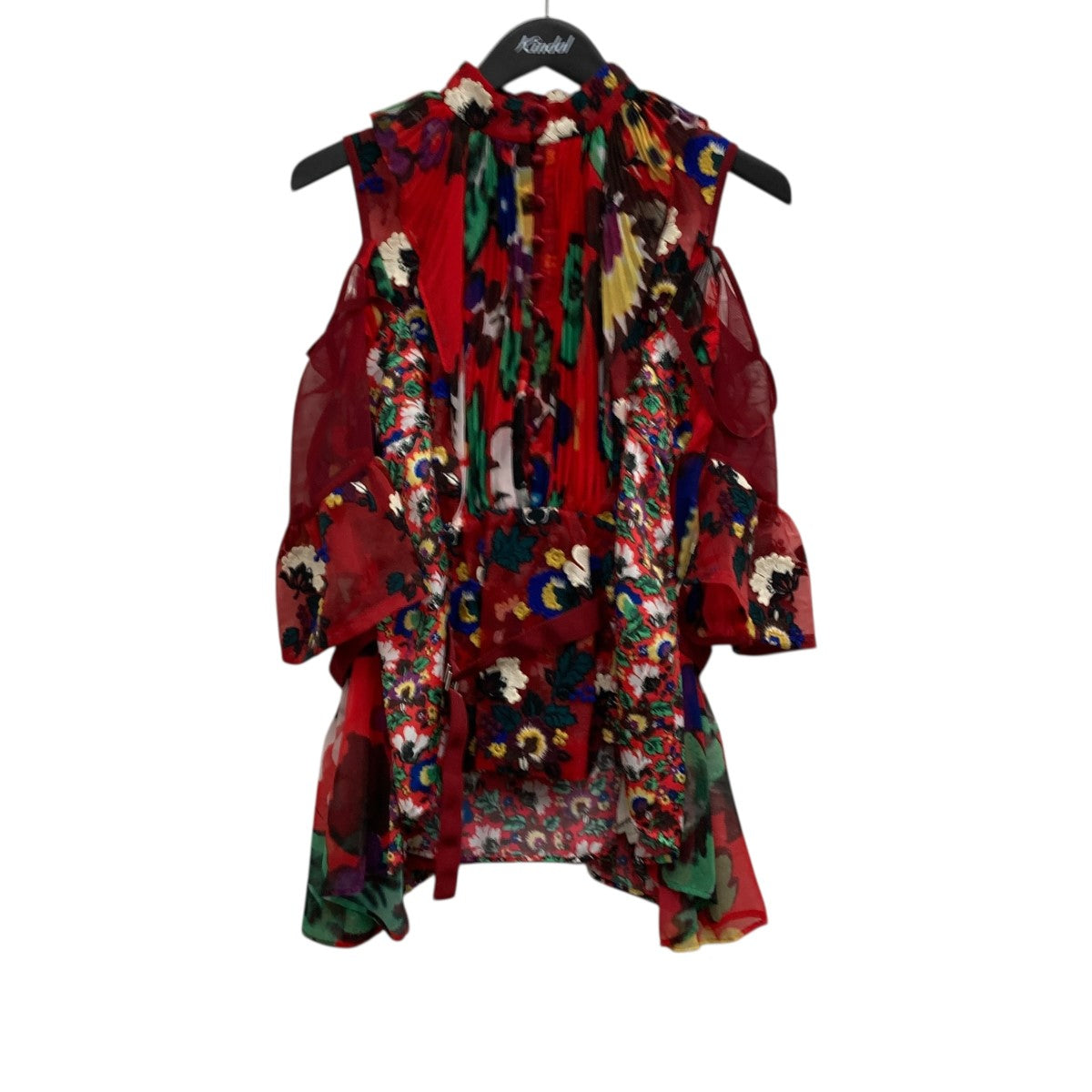 sacai プリーツレースブラウス 古着・中古-1枚目のアイテム画像
