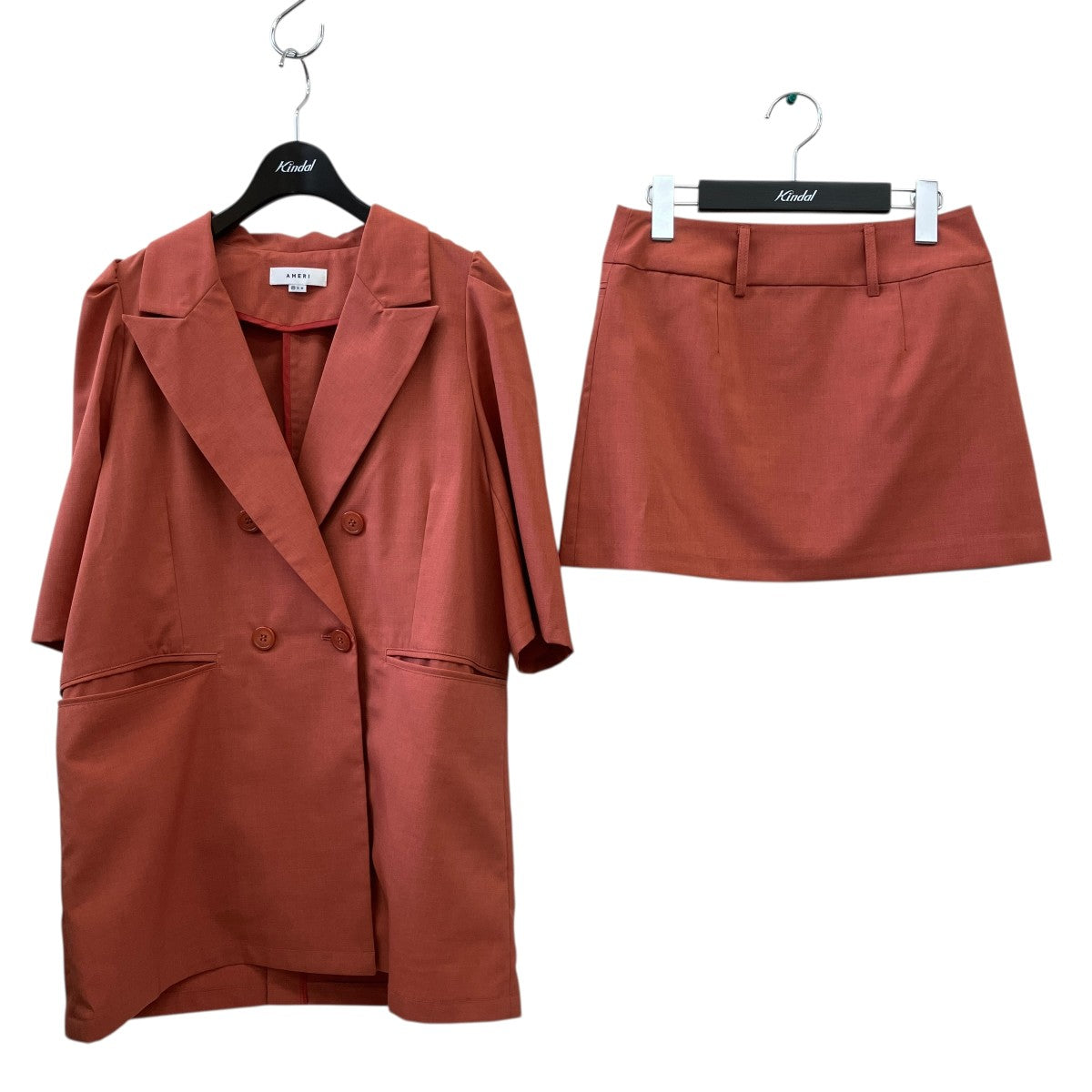 PUFF HALF SLEEVE JACKET WITH SKIRTスカートコンビセットアップ02410541130