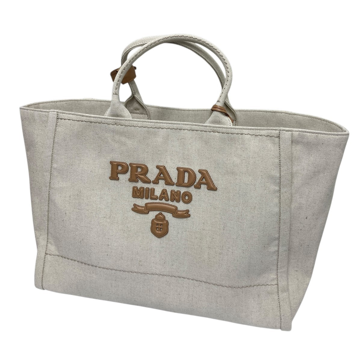 PRADA ジャルディニエールリネンブレンドトートバッグ 古着・中古-1枚目のアイテム画像