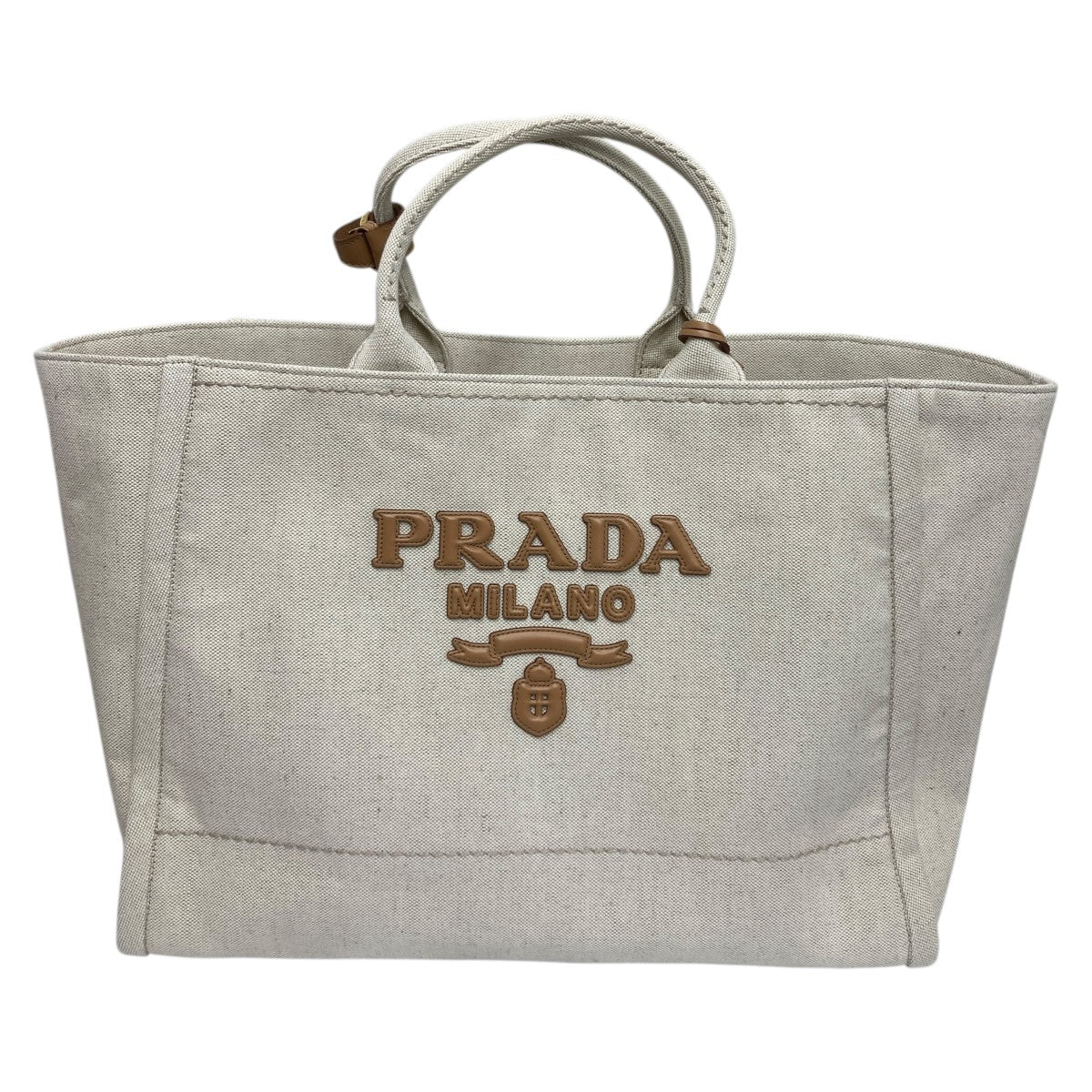 PRADA ジャルディニエールリネンブレンドトートバッグ 古着・中古-2枚目のアイテム画像