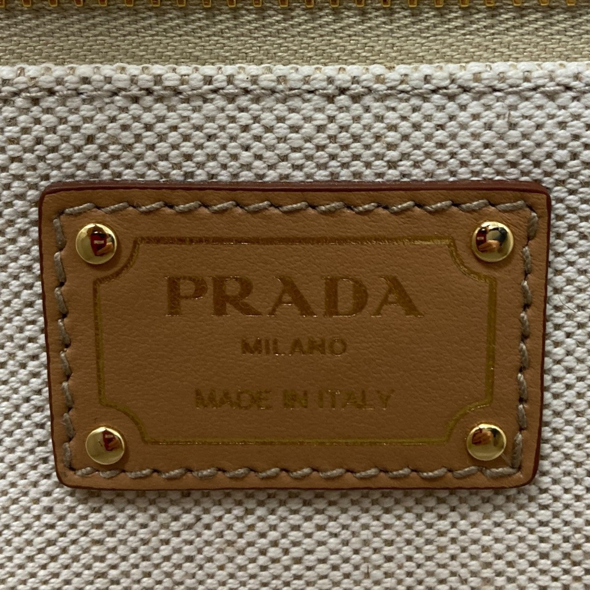 PRADA ジャルディニエールリネンブレンドトートバッグ 古着・中古-6枚目のアイテム画像