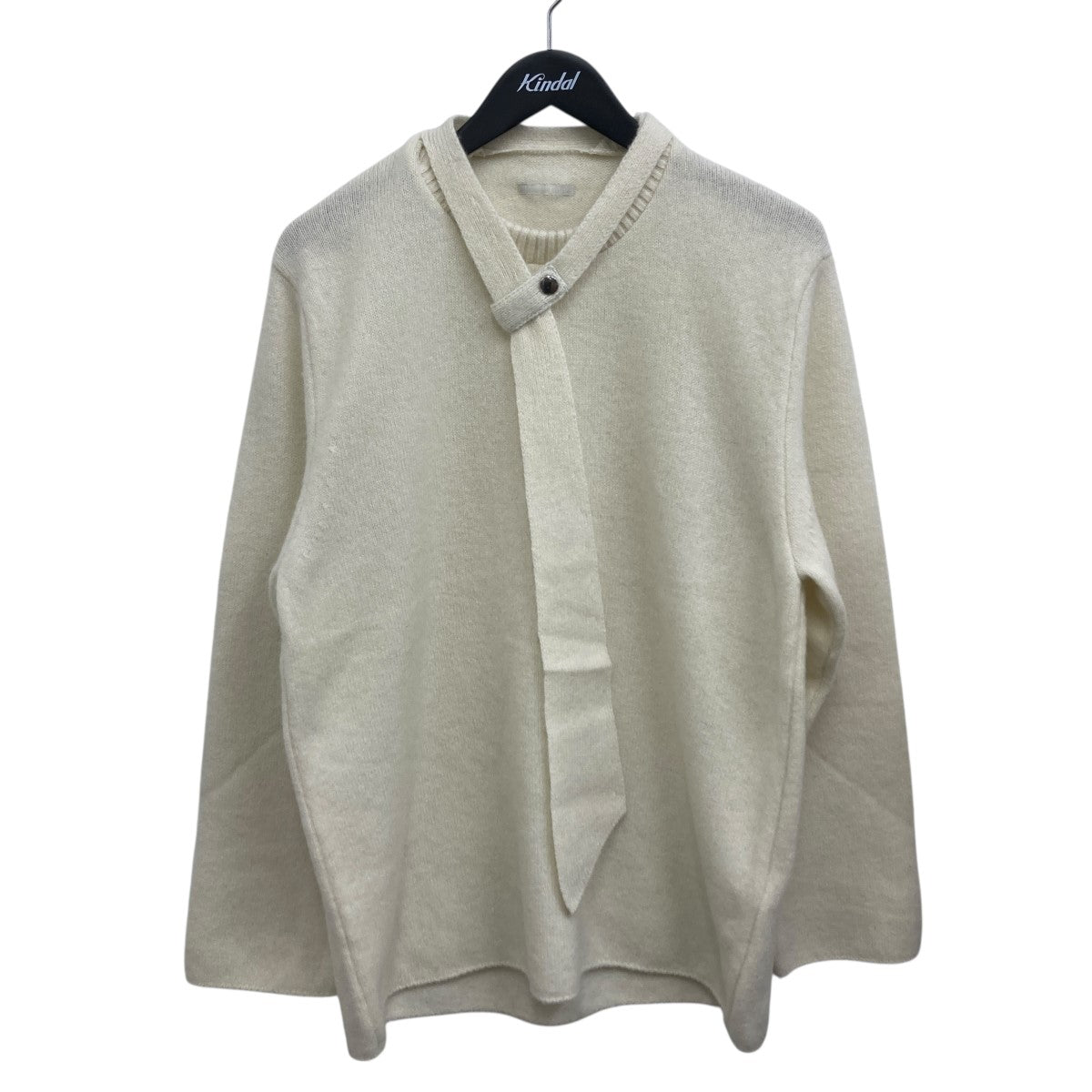 NECKTIE KNIT PO タイ付クルーネックニット