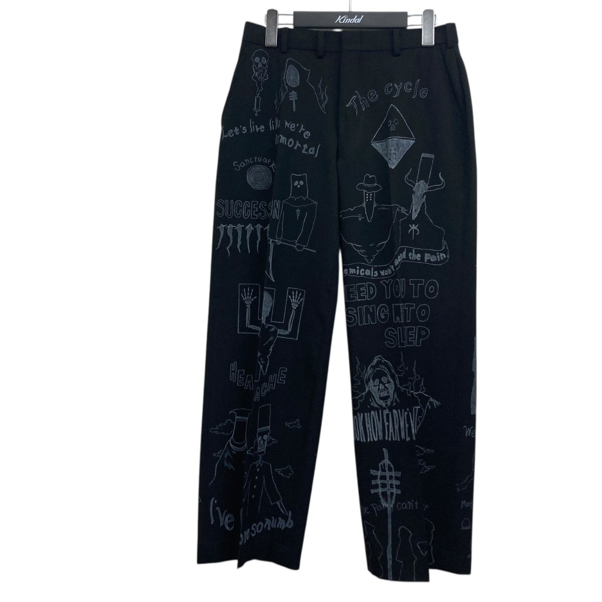TEPPEI FURUYAMA HANDPRINT TROUSERS ハンドプリントトラウザーズ 古着・中古-1枚目のアイテム画像