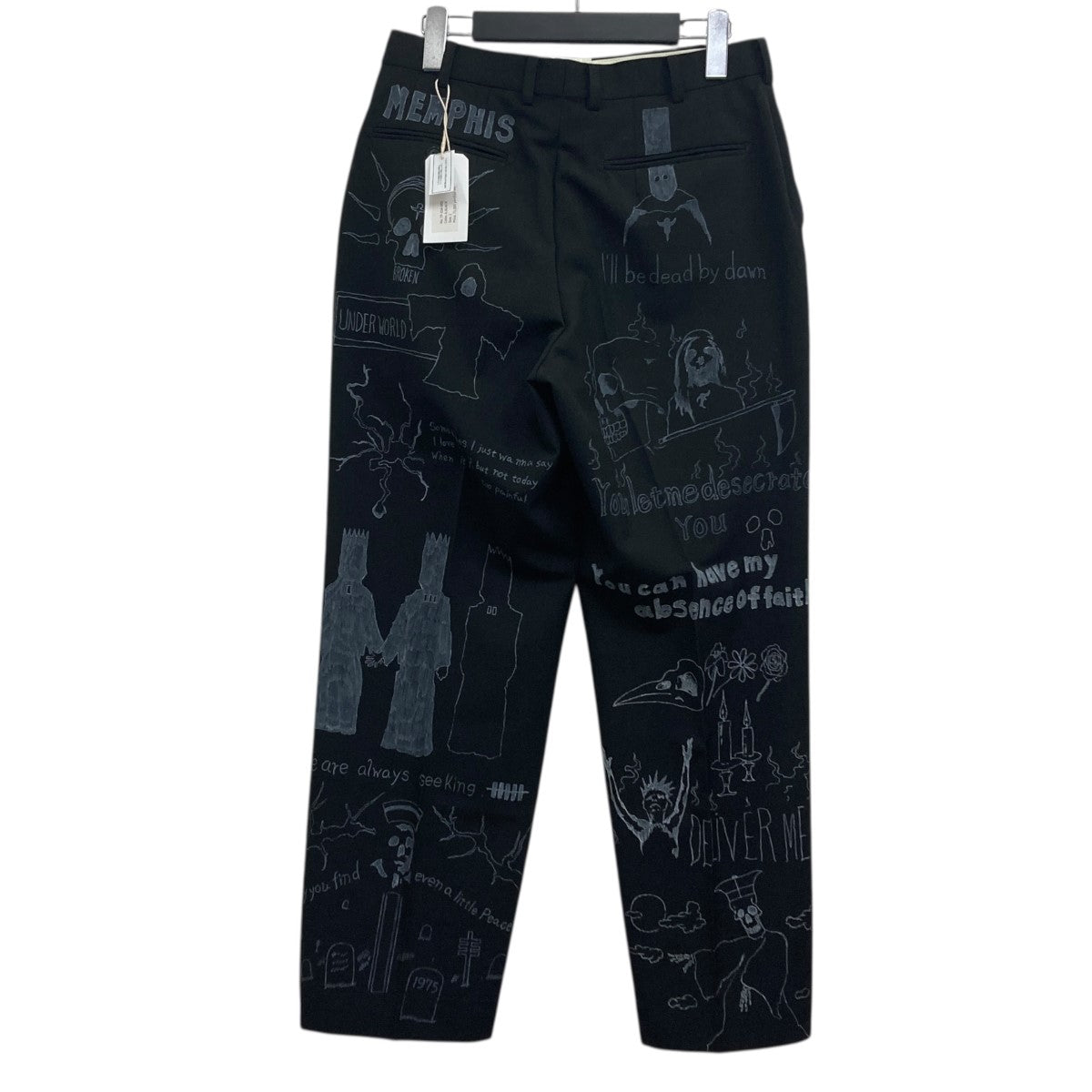 TEPPEI FURUYAMA HANDPRINT TROUSERS ハンドプリントトラウザーズ 古着・中古-2枚目のアイテム画像