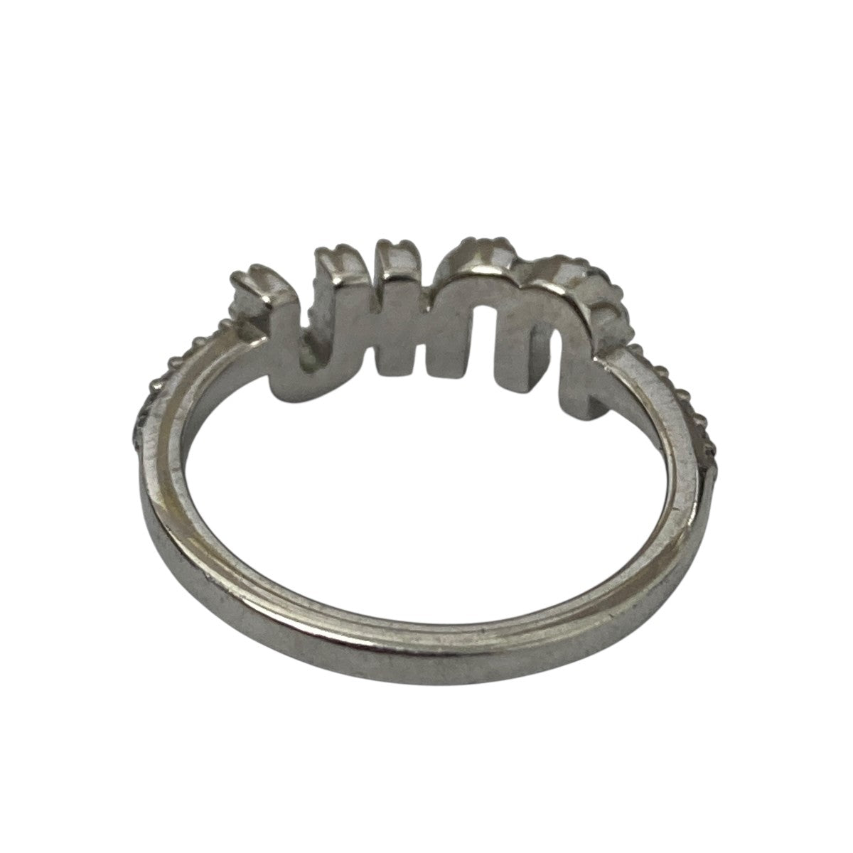 MIU MIU(ミュウミュウ) ロゴクリスタルストーンリング 5JA091 シルバー