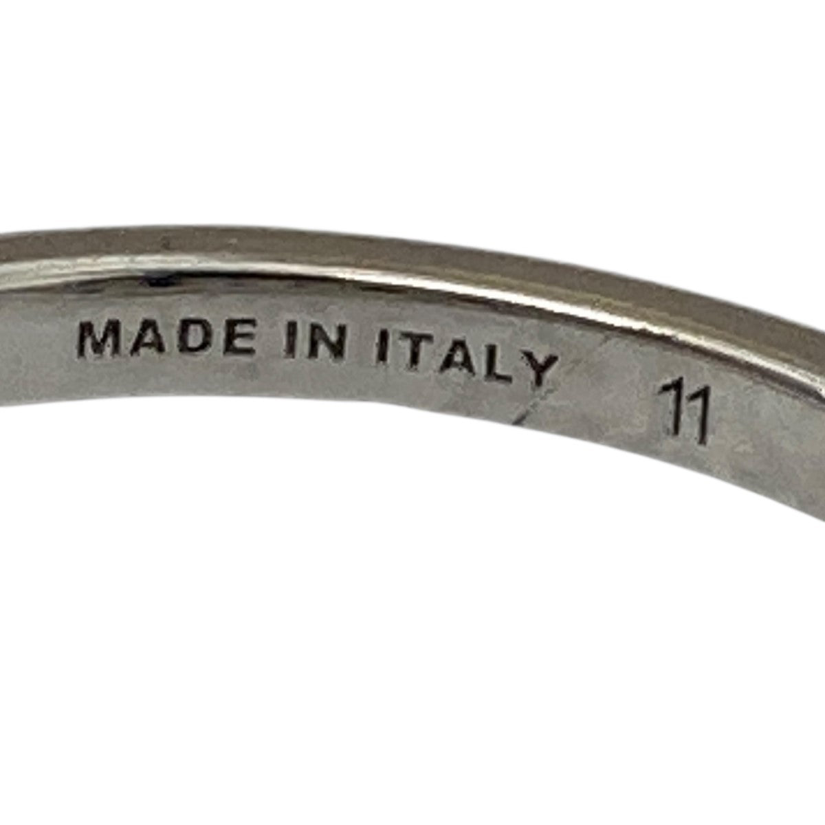 MIU MIU(ミュウミュウ) ロゴクリスタルストーンリング 5JA091 シルバー