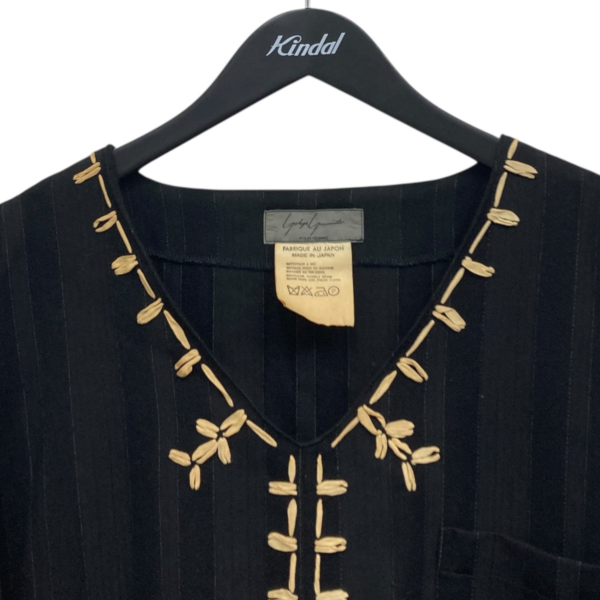 Yohji Yamamoto pour homme エンブロイダリープルオーバーシャツ 古着・中古-3枚目のアイテム画像