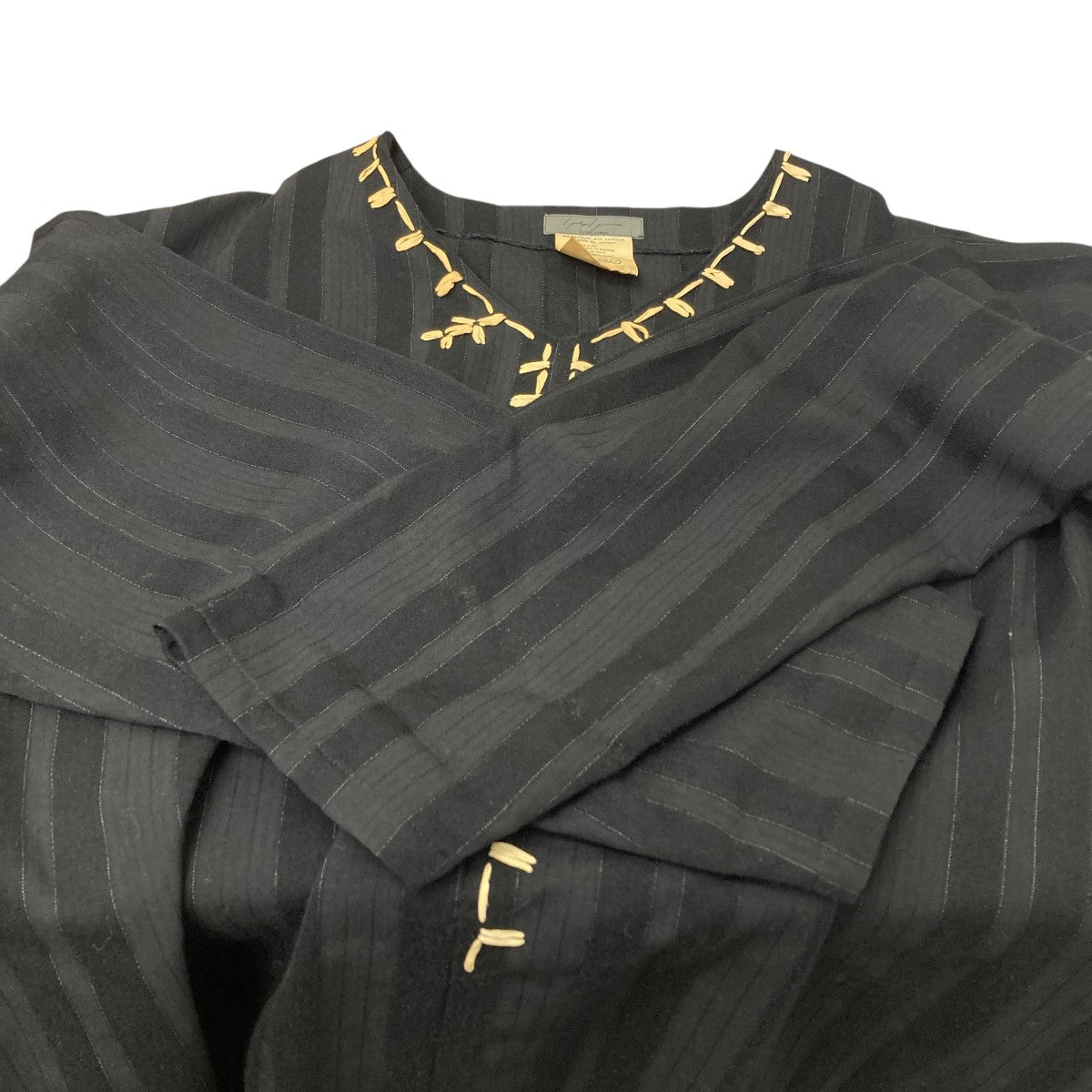 Yohji Yamamoto pour homme エンブロイダリープルオーバーシャツ 古着・中古-4枚目のアイテム画像