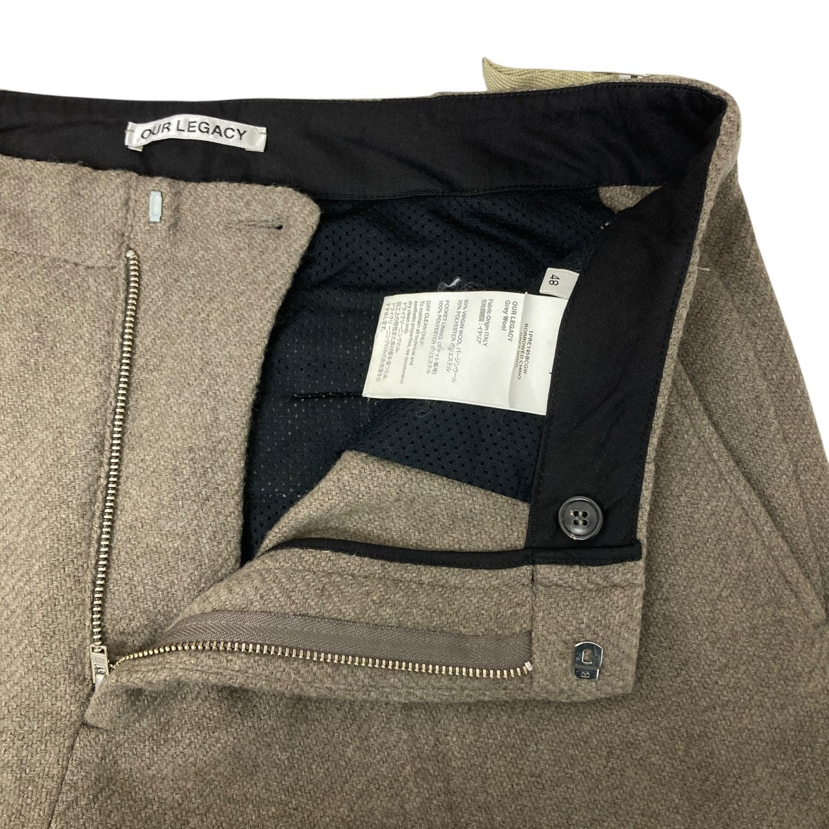 BORROWED CHINO ウールスラックス