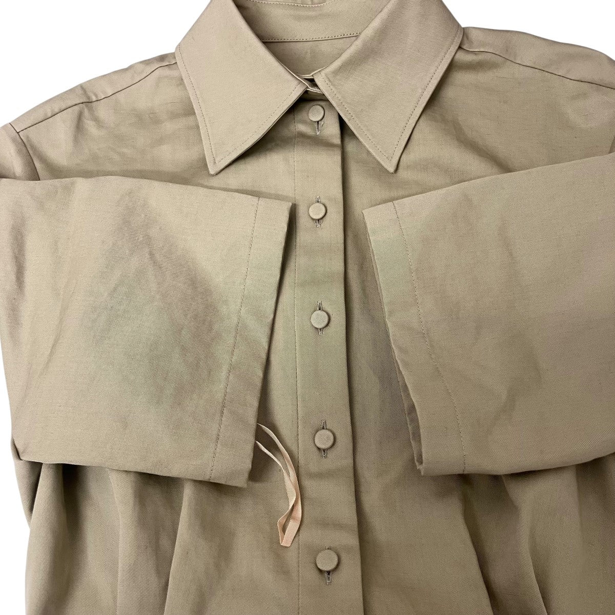 VALENTINO V GOLD COTTON AND LINEN SHIRT V金具シャツワンピース 古着・中古-4枚目のアイテム画像