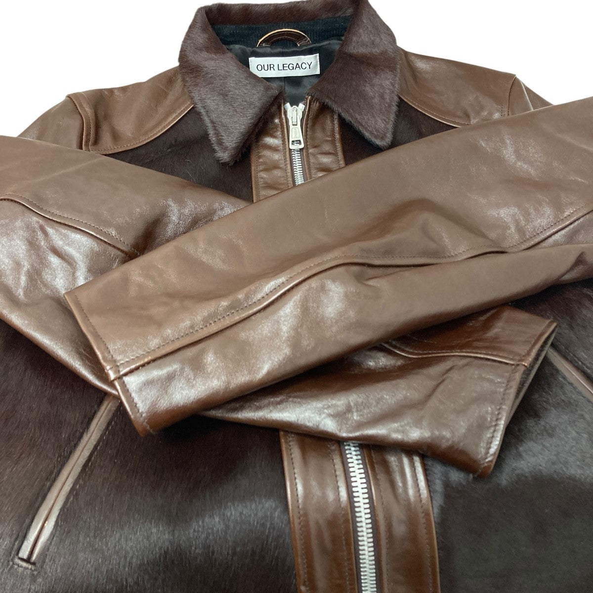 ANDALOU JACKET レザーハラコジャケット