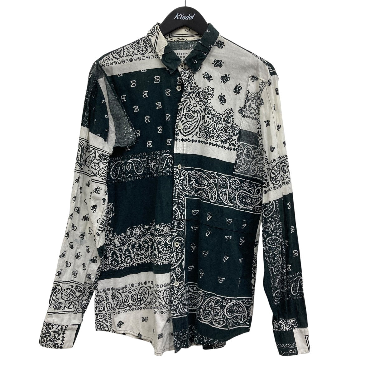Maison Margiela ペイズリーバンダナ再構築シャツ 古着・中古-1枚目のアイテム画像