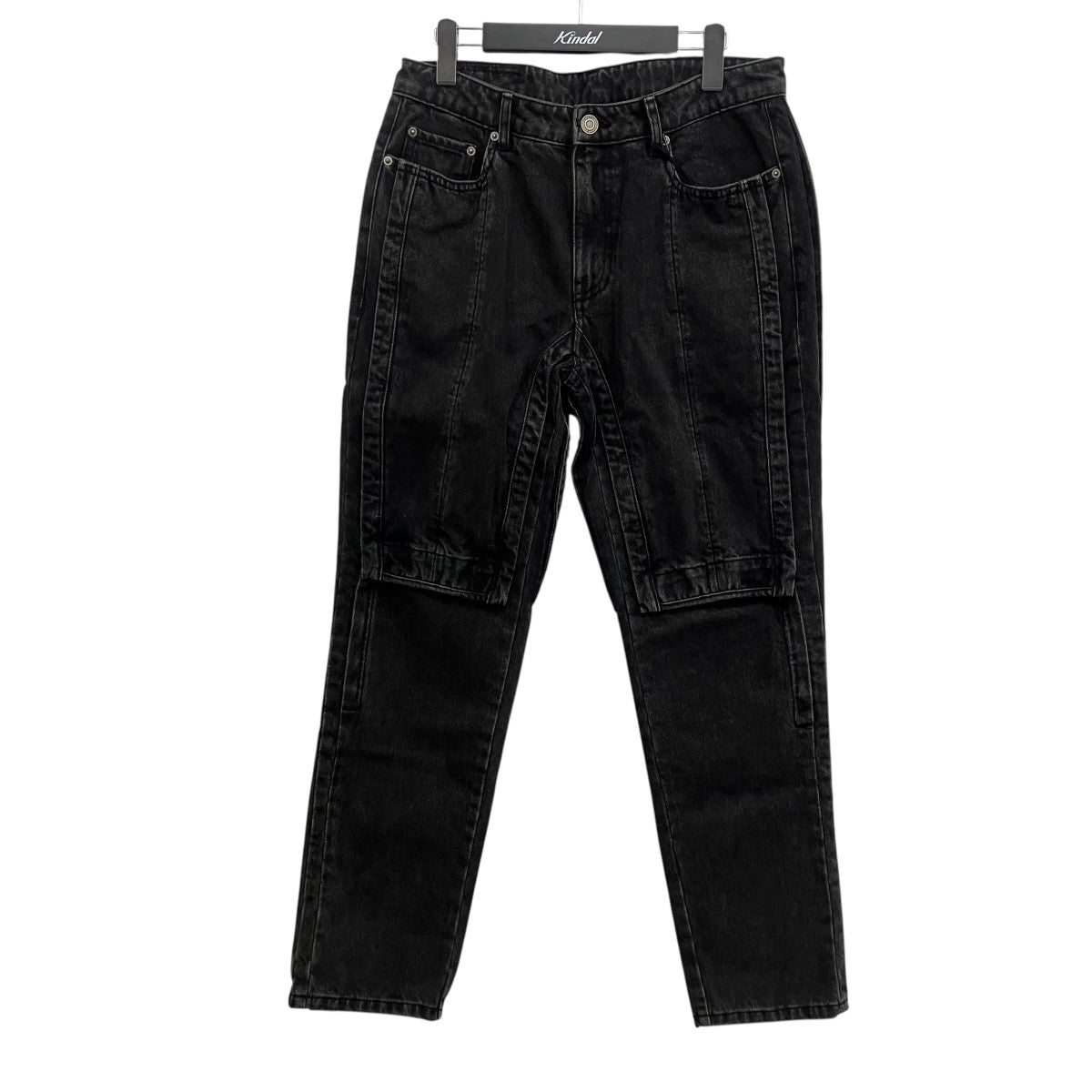Juun.J ジュン　ジー スラックス S 黒 【古着】【中古】【送料無料】 Juun．J(ジュンジー) デニムパンツ JC2221PD85 ブラック サイズ 48