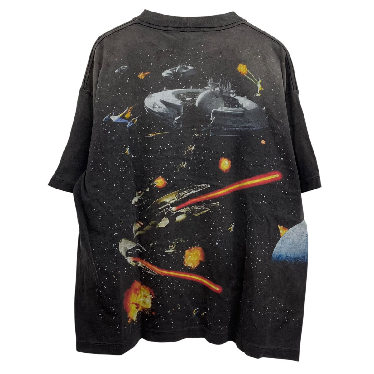 SAINT MICHAEL 25SSSS TEE LOSTBOYS ヴィンテージ加工両面プリントクルーネック半袖Tシャツ 古着・中古-2枚目のアイテム画像