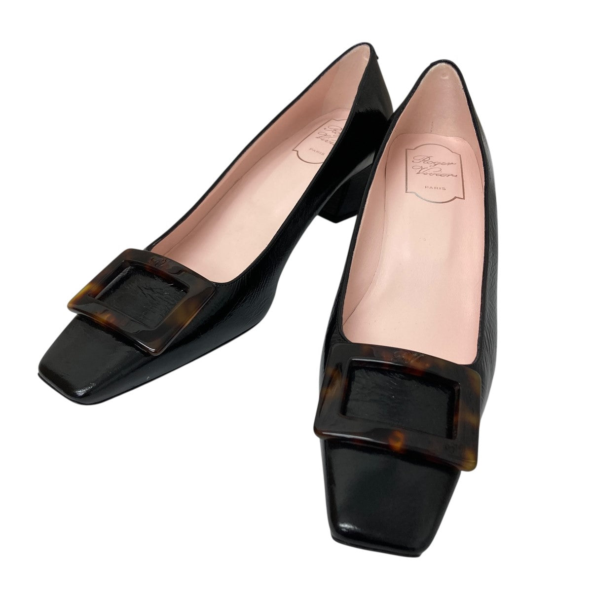 DECOLLETE BELLE VIVIER 45 CRINKLED PATENT-LEATHER PUMPSパンプス