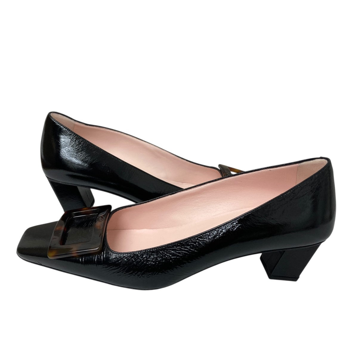 DECOLLETE BELLE VIVIER 45 CRINKLED PATENT-LEATHER PUMPSパンプス