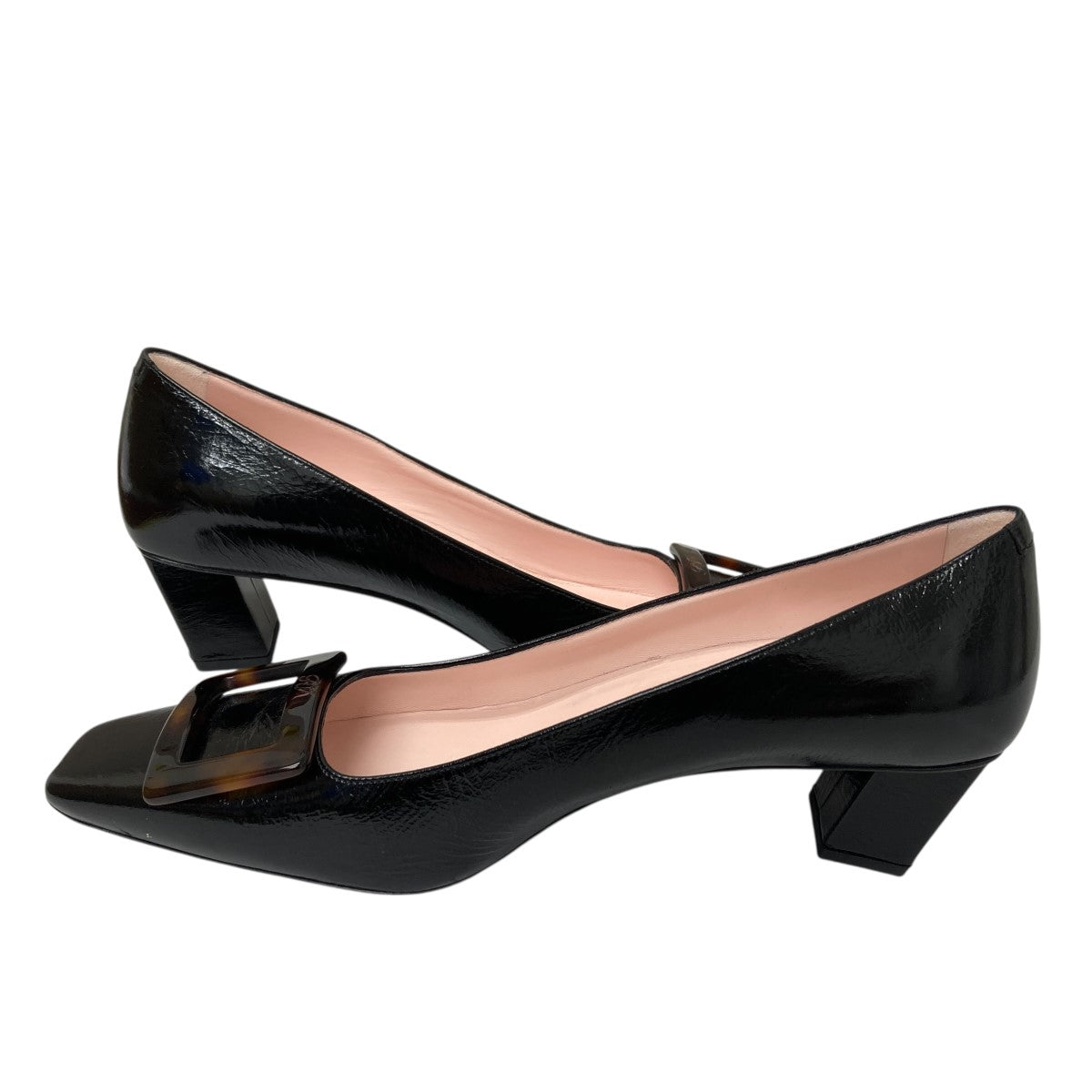 DECOLLETE BELLE VIVIER 45 CRINKLED PATENT-LEATHER PUMPSパンプス