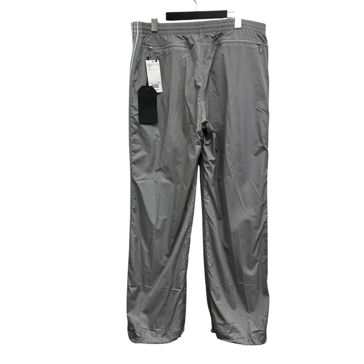Needles×PAPER GIRL×BEAMS トラックパンツ グレー×ピンク サイズ XL