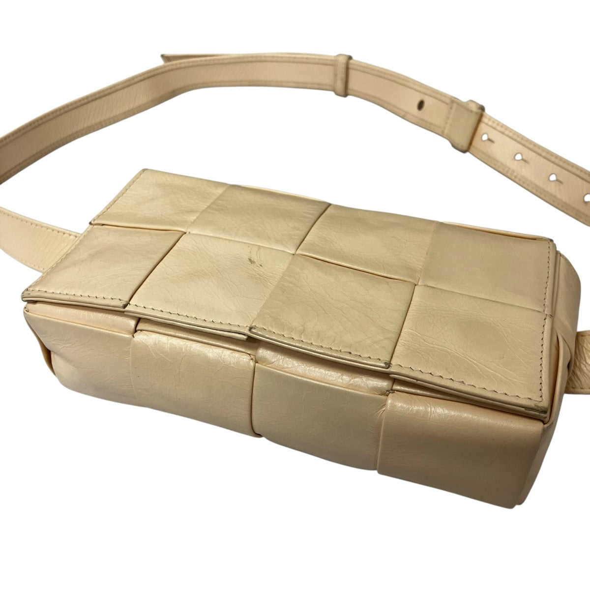 BOTTEGA VENETA CASSETTE BAG MELON WASHEDカセットショルダーバッグ 古着・中古-4枚目のアイテム画像