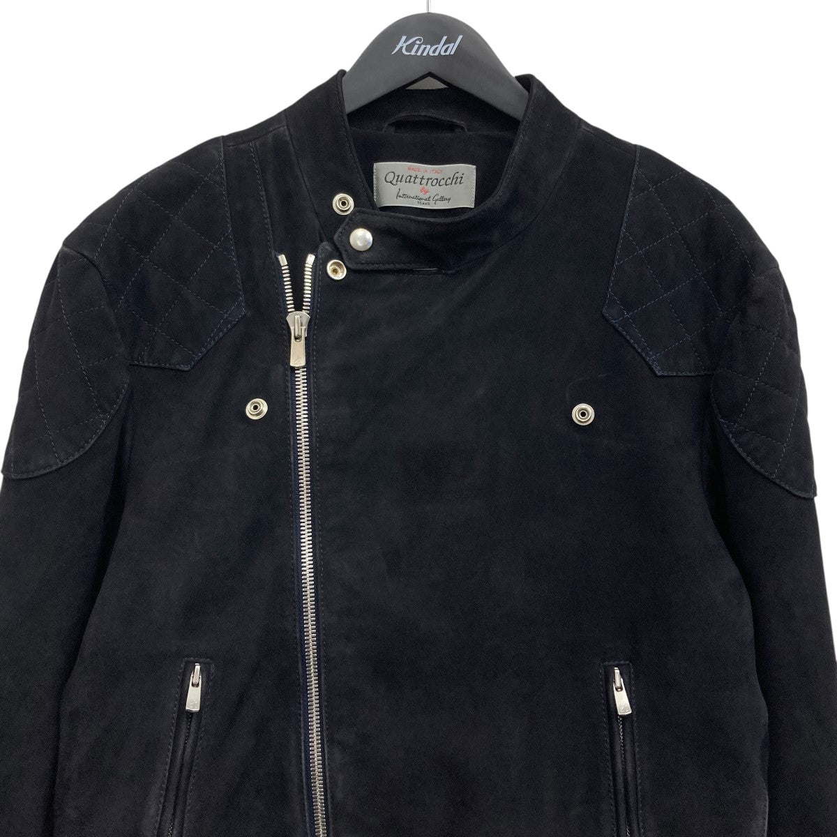 quattrocchi(クアトロッキ) ライダースジャケット ブラック サイズ 50