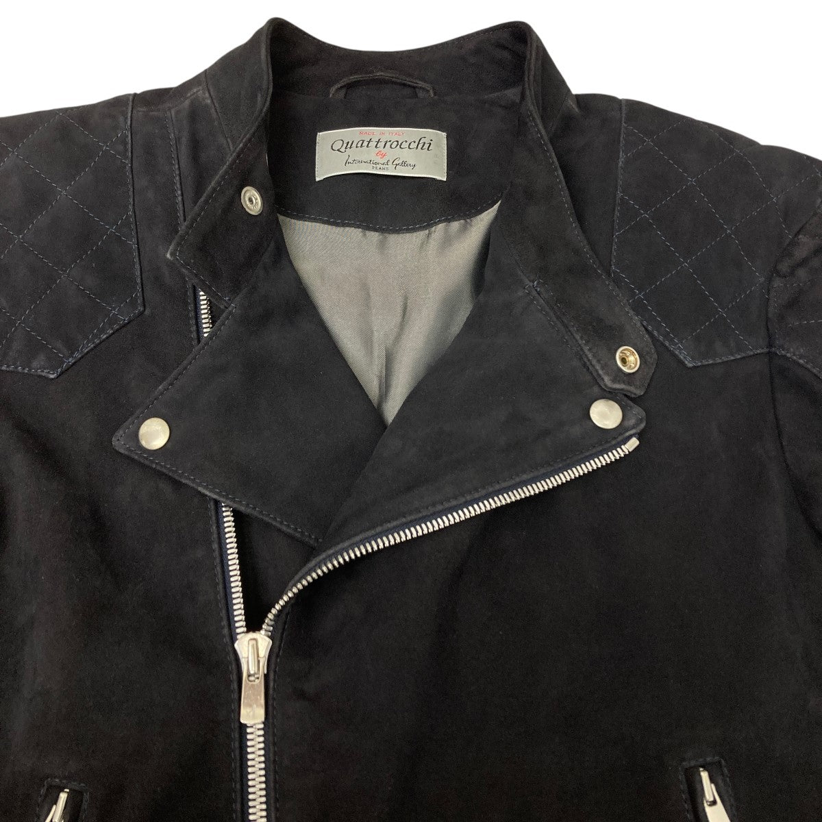 quattrocchi(クアトロッキ) ライダースジャケット ブラック サイズ 50