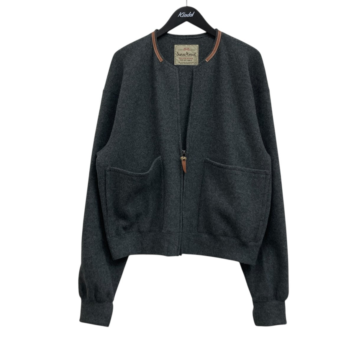 【試着のみ/タグ付】sunsea ハーフジップカーディガン 3 SUNSEA(サンシー) 31th HALF ZIP CARDIGAN ハーフジップカーディガン