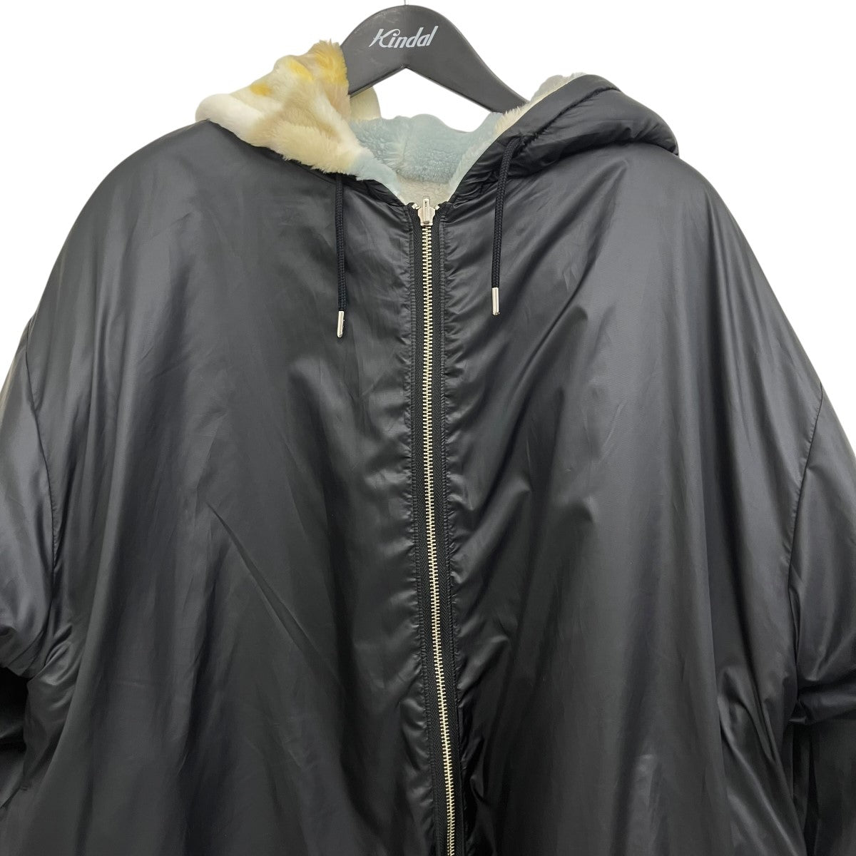 abelia edoward goucha×AYA YAMANAKA HOODED JACKETリバーシブルブランケットジャケット 古着・中古-3枚目のアイテム画像