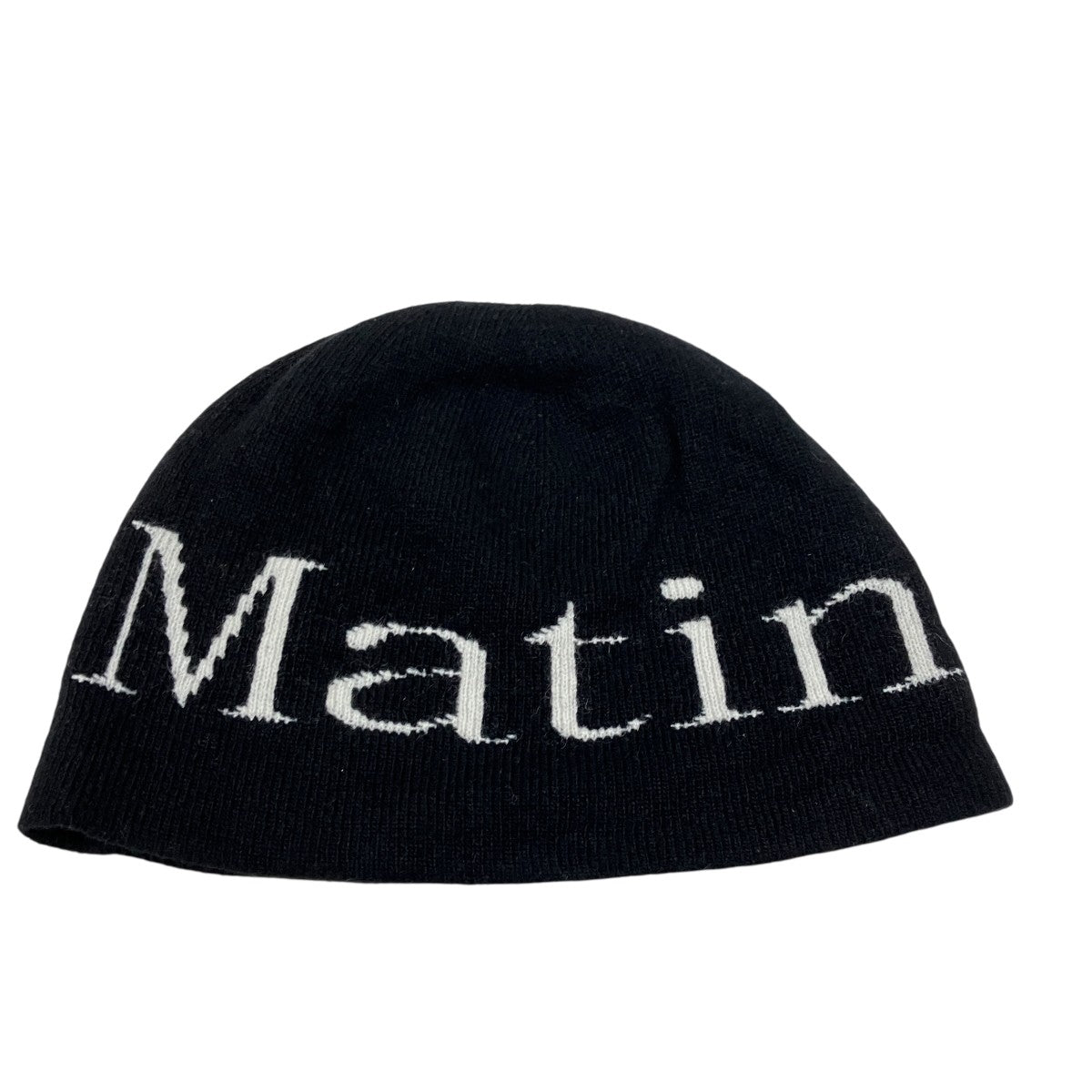 Matin Kim ロゴカシミヤ混ニット帽MK2500BN006V 古着・中古-1枚目のアイテム画像