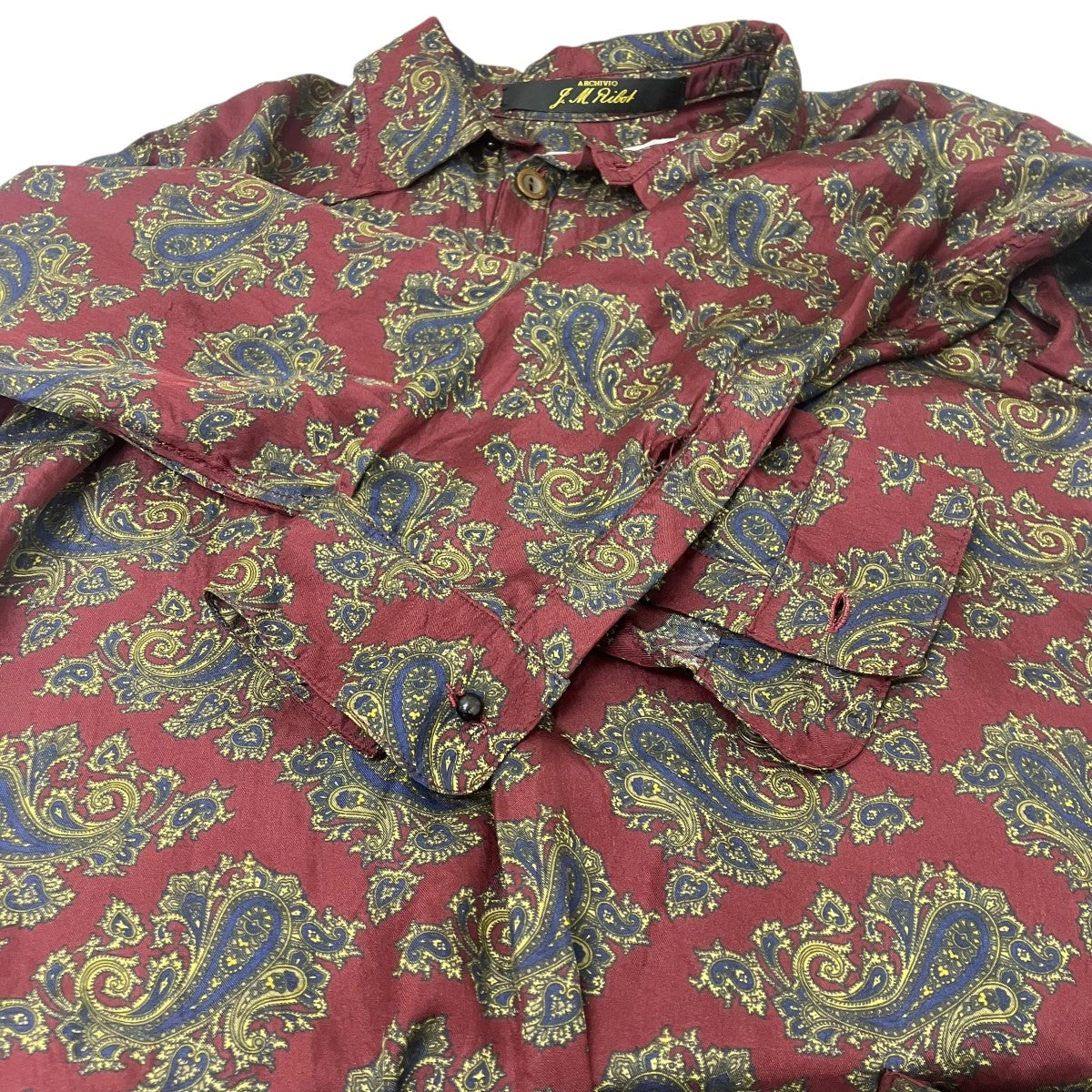 ARCHIVIO J．M．Ribot ハンドペイントシルクシャツ 古着・中古-4枚目のアイテム画像