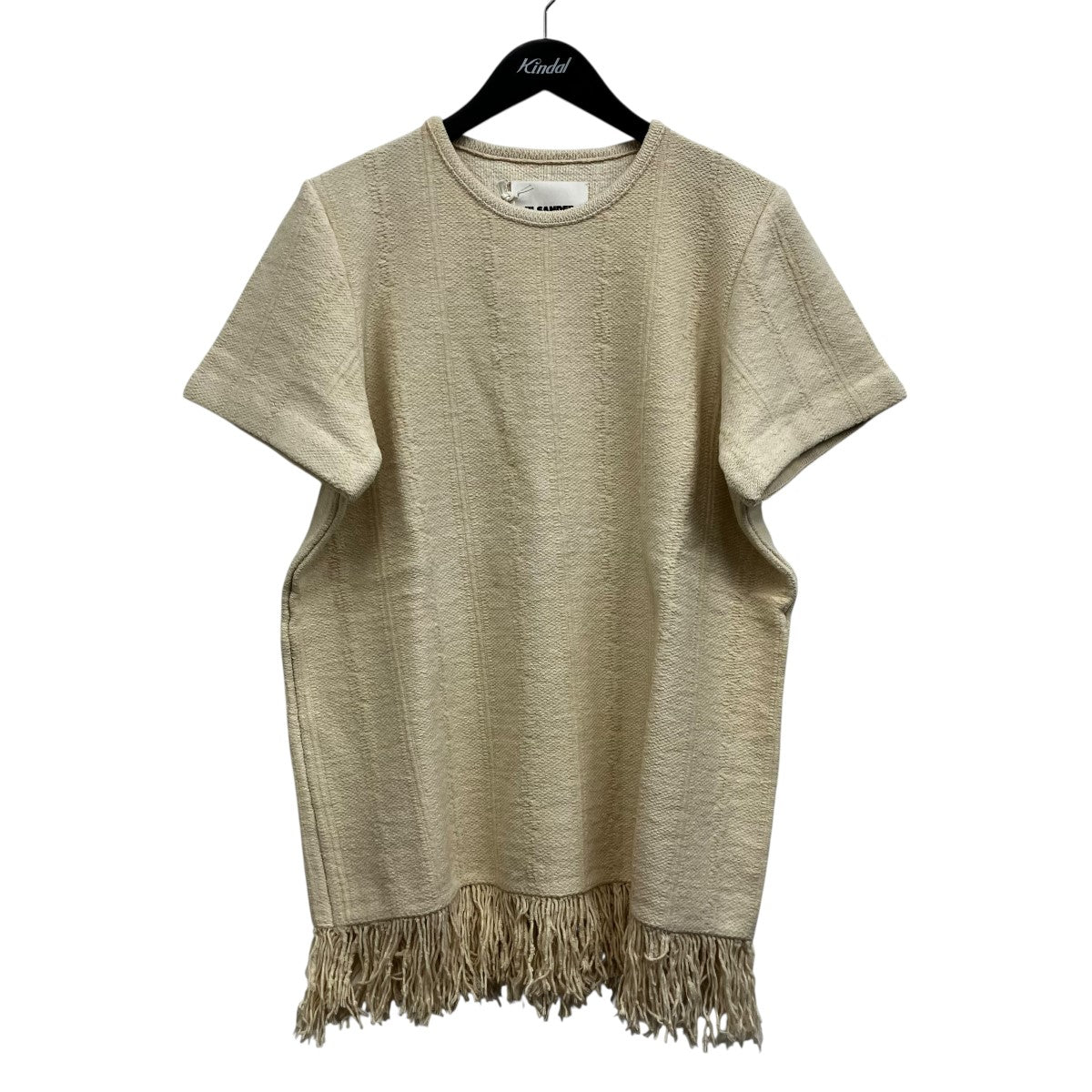 JIL SANDER ショートスリーブフリンジニット 古着・中古-1枚目のアイテム画像