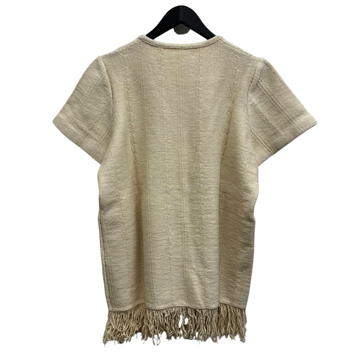 JIL SANDER ショートスリーブフリンジニット 古着・中古-2枚目のアイテム画像