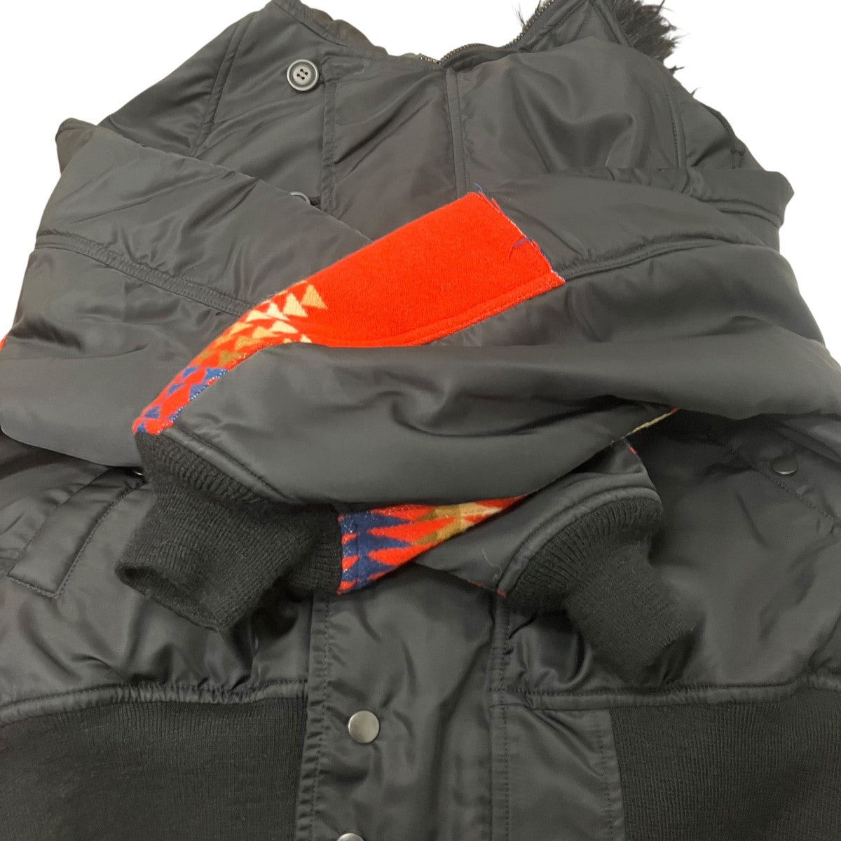 CDG JUNYA WATANABE MAN×PENDLETON ドッキングミリタリージャケット 古着・中古-4枚目のアイテム画像
