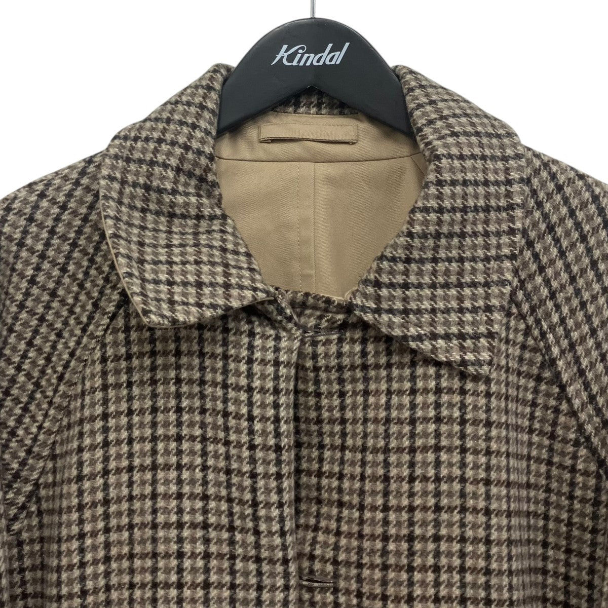 Reversible Houndstooth Overcoat Tan 千鳥格子 リバーシブルオーバーコート