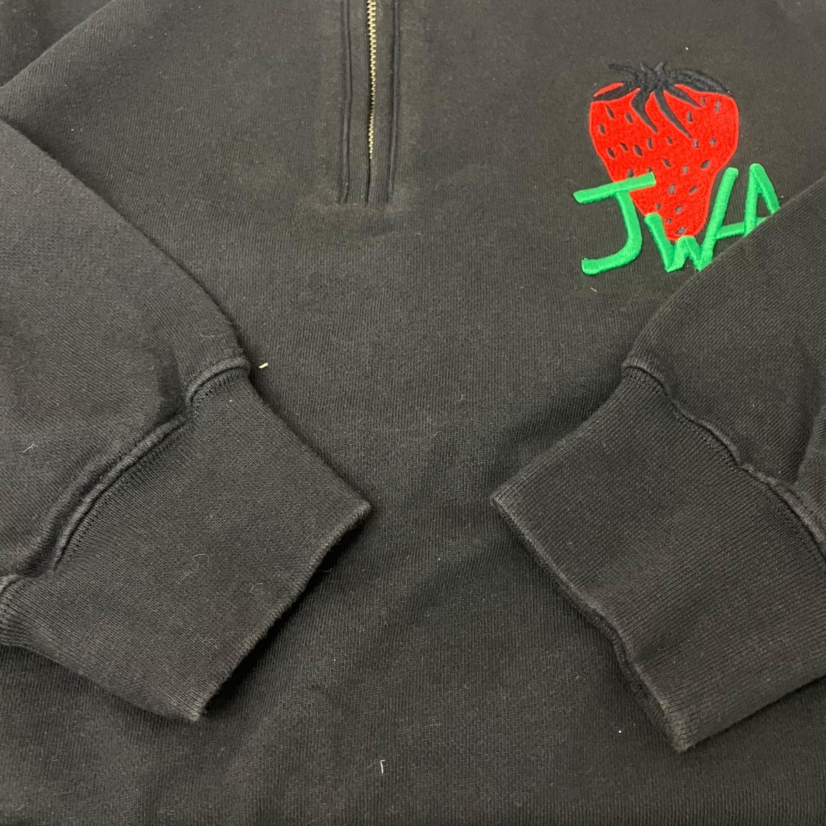 J．W．ANDERSON classic zipper strawberry jumper ジップスウェットＸＬ 古着・中古-5枚目のアイテム画像