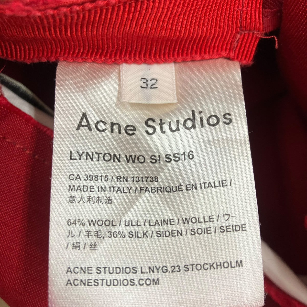 ACNE STUDIOS アシンメトリースカート 古着・中古-5枚目のアイテム画像
