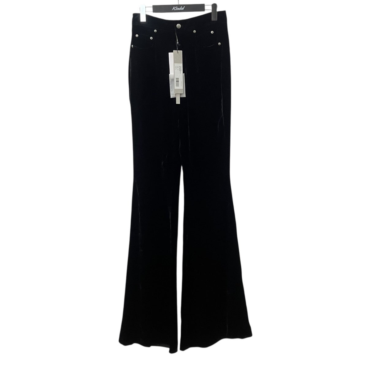 RICK OWENS ボランベルベットブーツカットパンツ 古着・中古-1枚目のアイテム画像