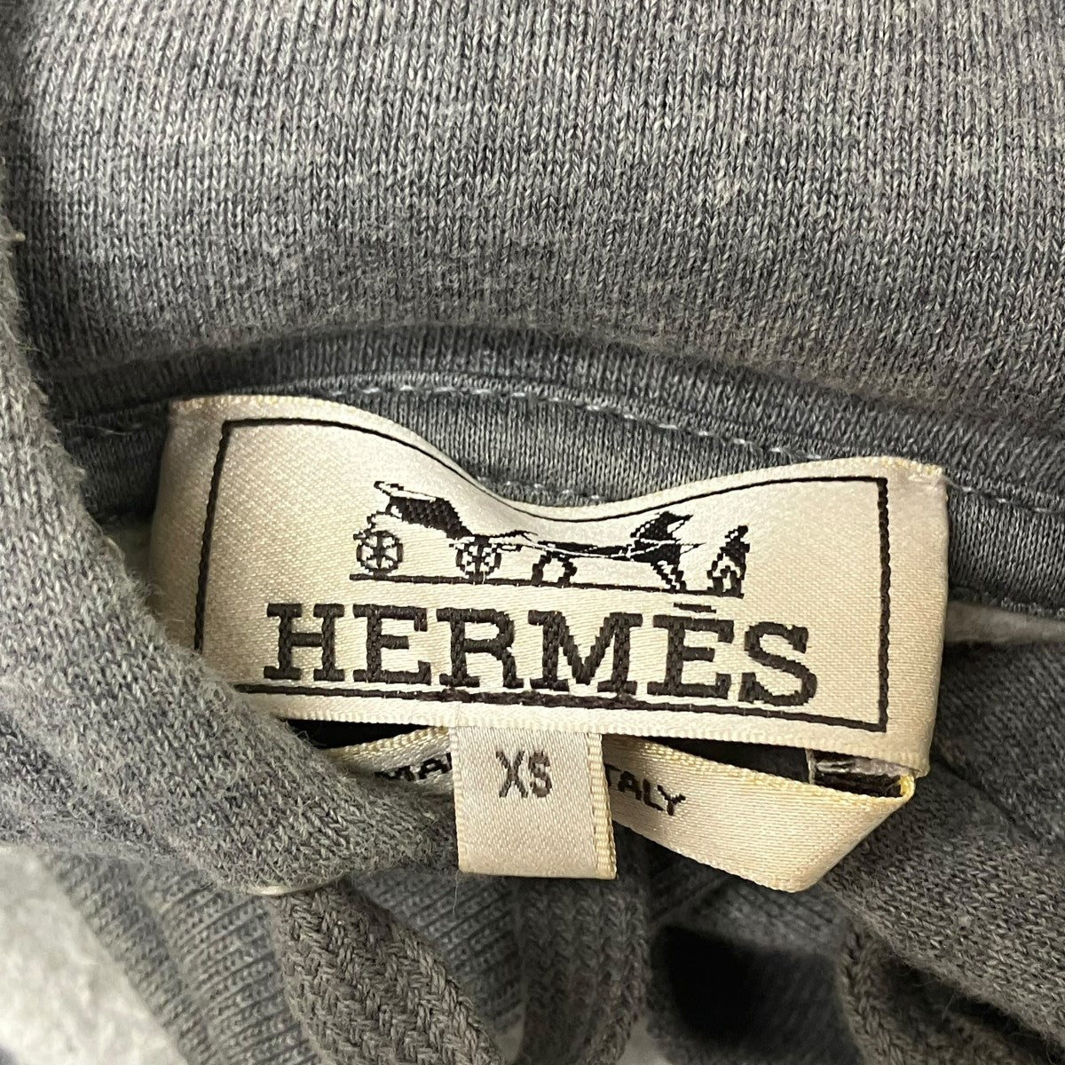 HERMES レザーパッチパーカー 古着・中古-5枚目のアイテム画像