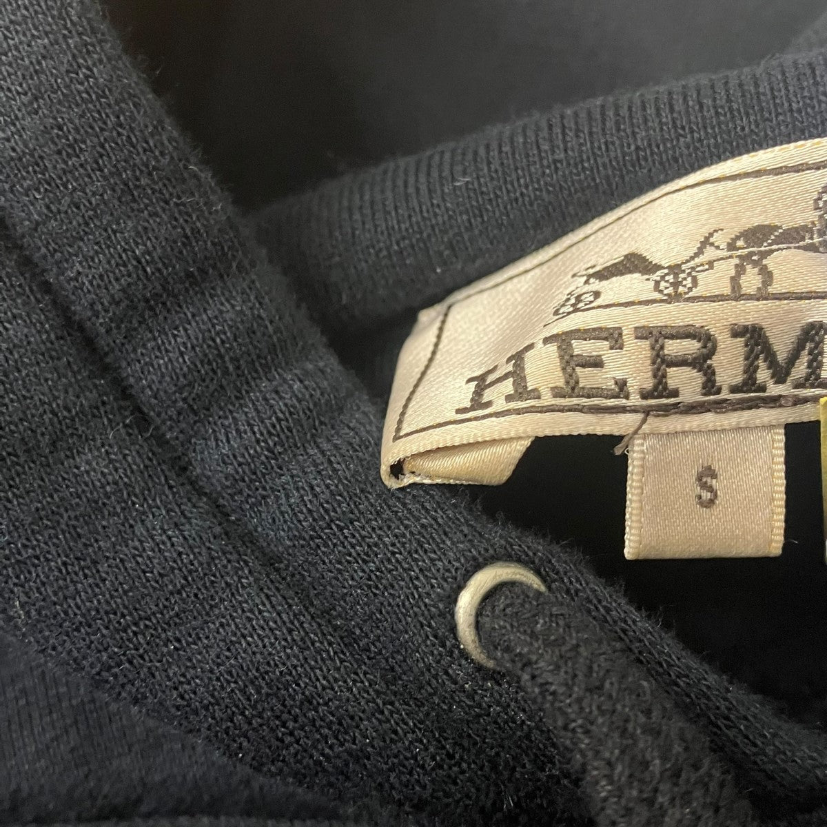 HERMES レザーパッチプルオーバーパーカー 古着・中古-5枚目のアイテム画像