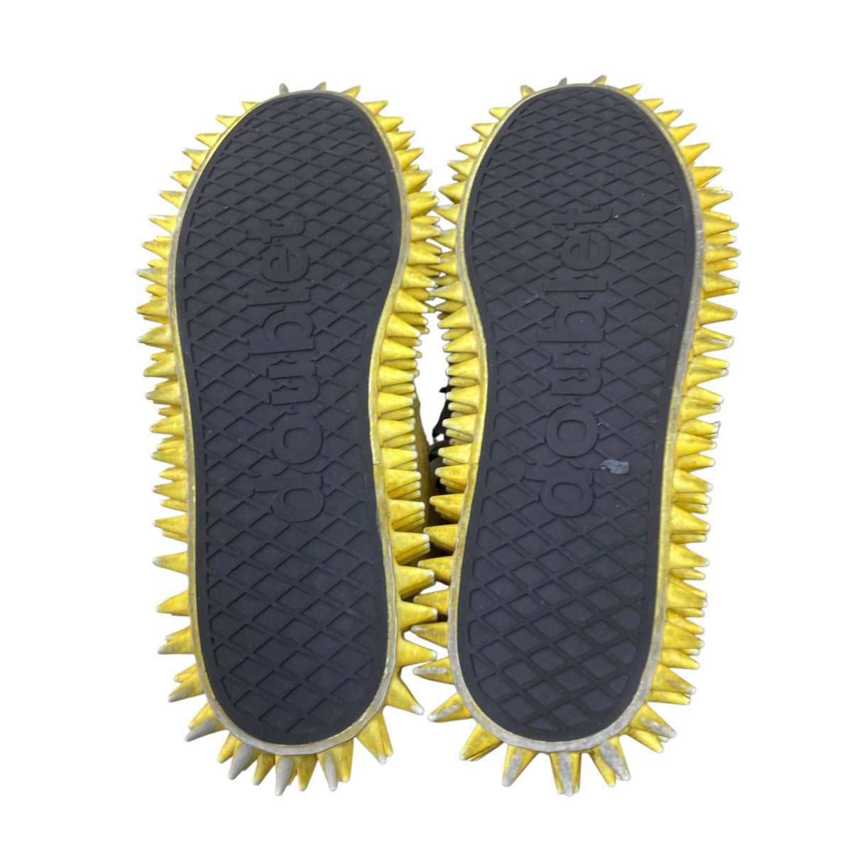 doublet Dirty Spike Toe Cap Canvas Sneaker Yellow スパイクデザインスニーカー 古着・中古-5枚目のアイテム画像