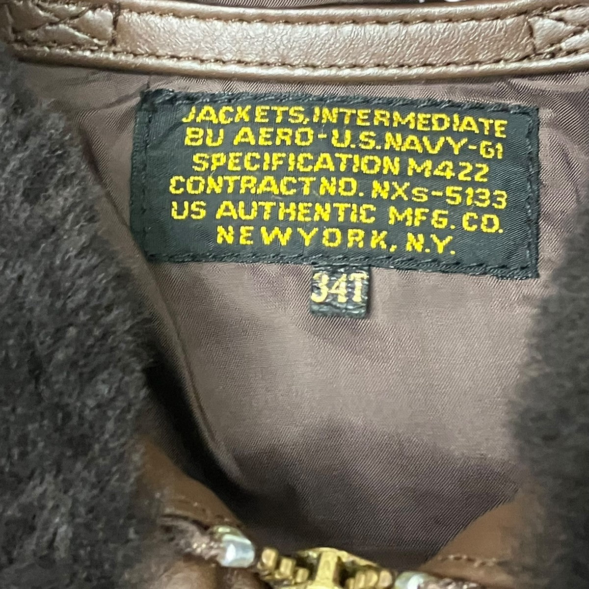 us authentic G-1 MADE IN USA レザージャケット 古着・中古-5枚目のアイテム画像
